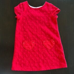 Cat & Jack Red Flutter Sleeve Sheath Dress